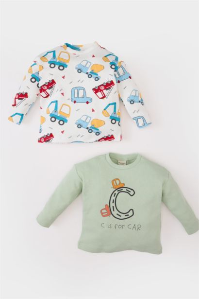 Baby Boy 2 piece Long Sleeve Long Sleeve Snap Body