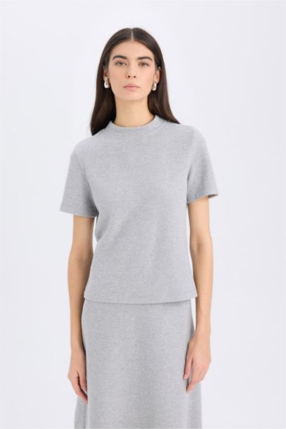 Selanik Fabric Top Midi Skirt 2 Piece Set