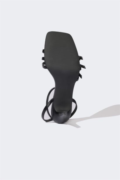 Sandales à talons en similicuir pour femme