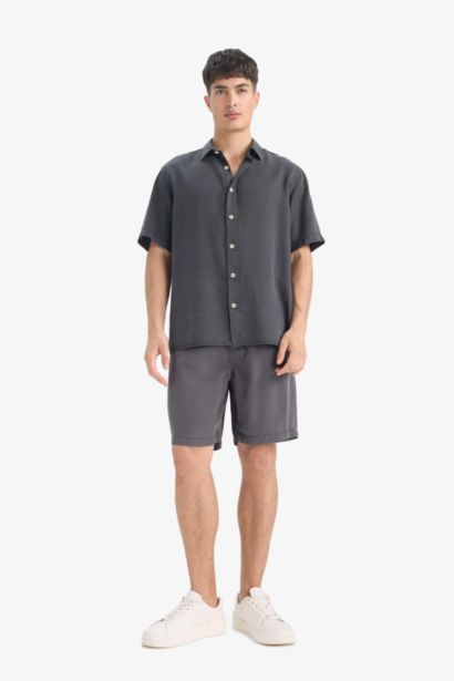Regular Fit Tencel Short Sleeve Shirt