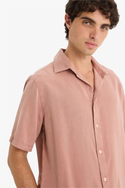 Regular Fit Tensel Short Sleeve Shirt