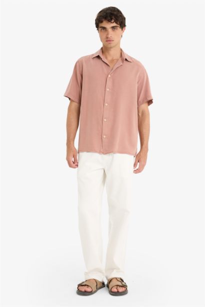 Regular Fit Tensel Short Sleeve Shirt