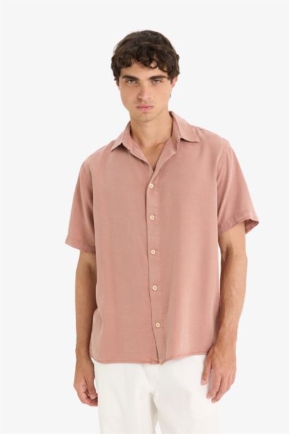 Regular Fit Tensel Short Sleeve Shirt