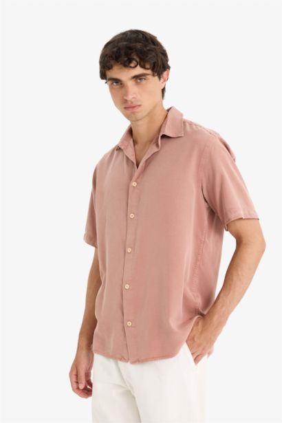 Regular Fit Tensel Short Sleeve Shirt