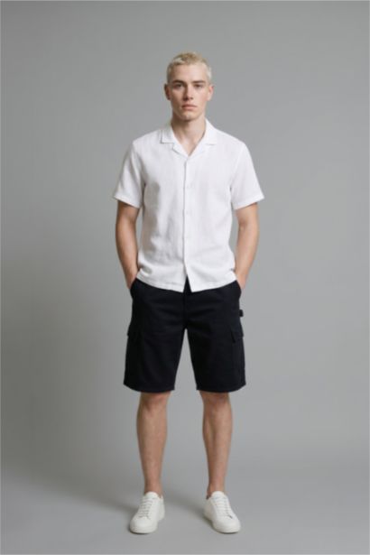 Regular Fit Apache Neck Short Sleeve Shirt