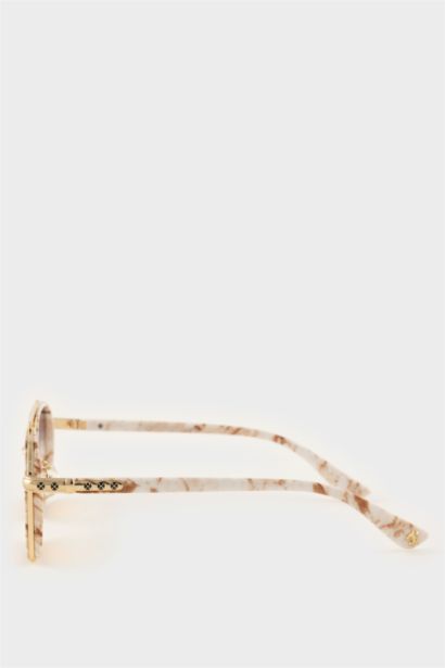 Kadın Altıgen Metal Güneş Gözlüğü