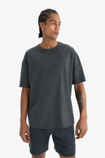 DeFactoFit Oversize Fit Printed Sports T-Shirt