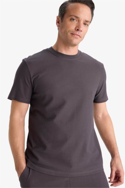 T-shirt 100% coton à col rond et manches courtes tissu épais