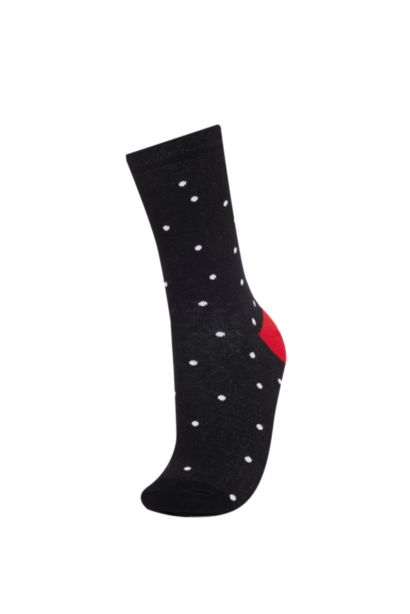 Lot de 2 paires de Chaussettes Longues Coton de Noël pour Femme