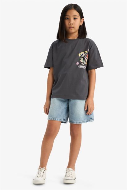 Girl PowerPuff Girls Oversize Crew Neck T-Shirt