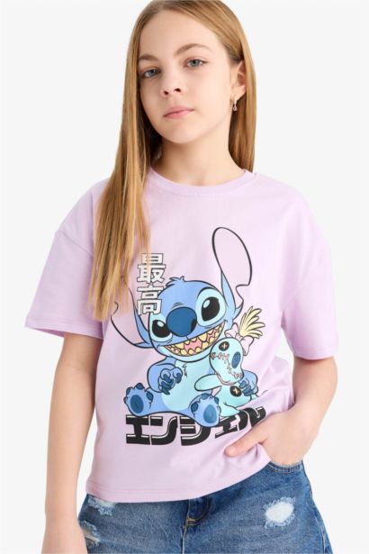 Girl Disney Lilo & Stitch Relax Fit Crew Neck T-Shirt