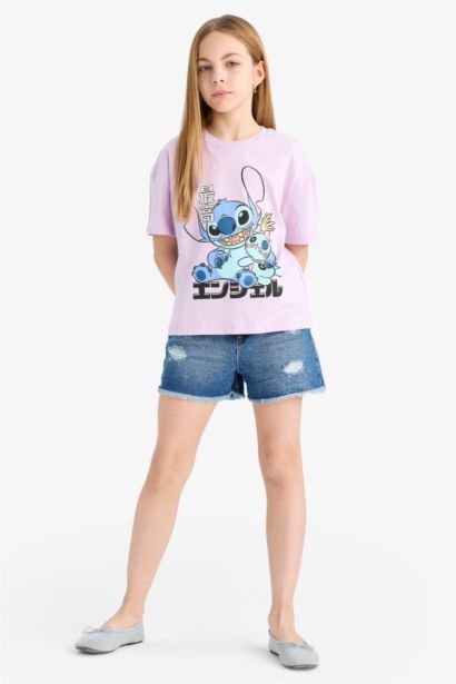 Girl Disney Lilo & Stitch Relax Fit Crew Neck T-Shirt