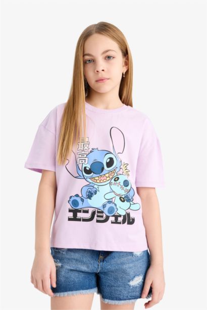 Girl Disney Lilo & Stitch Relax Fit Crew Neck T-Shirt