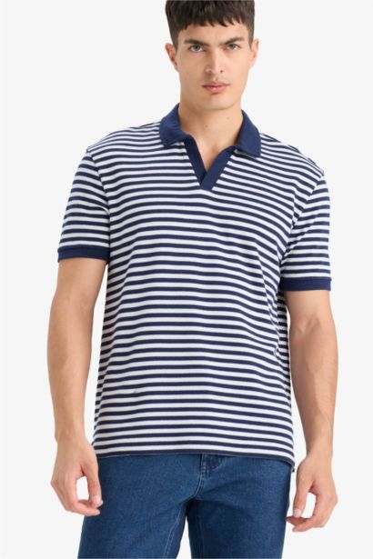 Regular Fit Short Sleeve Striped Polo Shirt