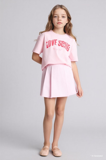 Girl Gabardine Skirt
