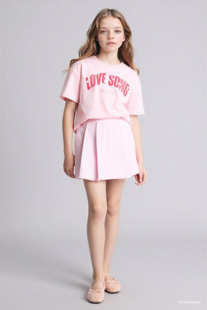 Girl Gabardine Skirt