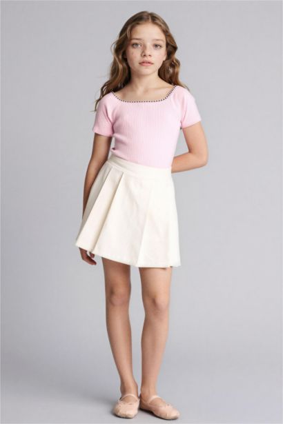 Girl Gabardine Skirt