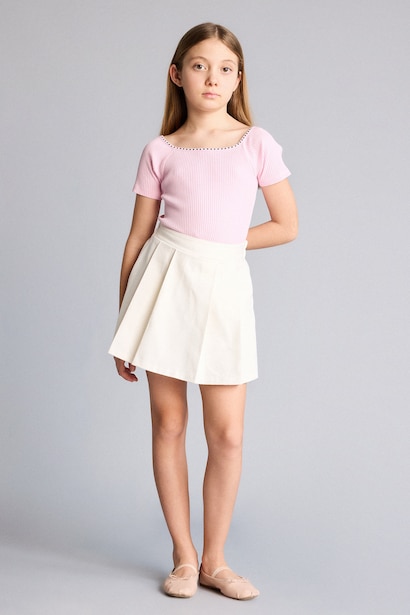 Girl Gabardine Skirt