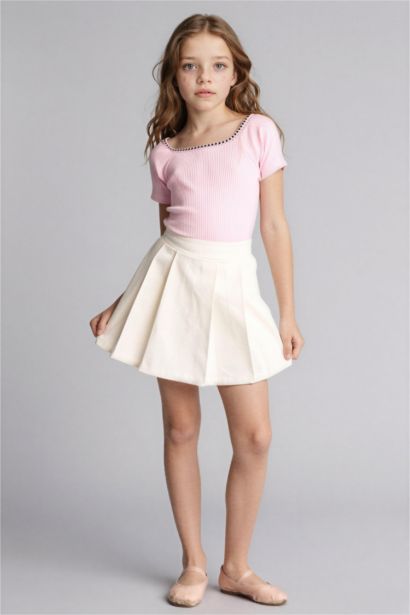 Girl Gabardine Skirt