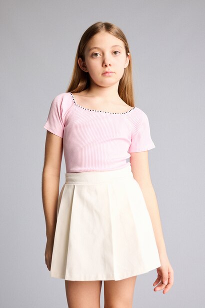Girl Gabardine Skirt