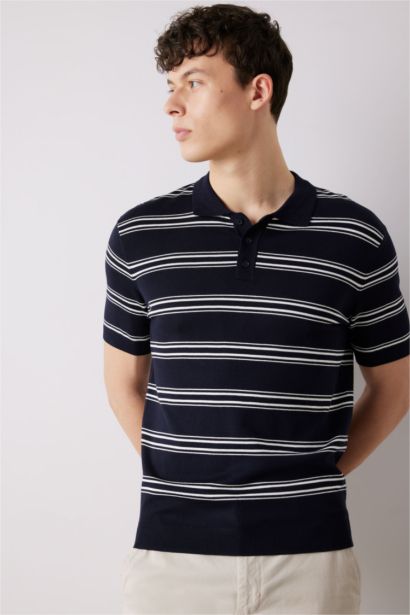 Regular Fit Polo Collar Knitwear Polo T-Shirt
