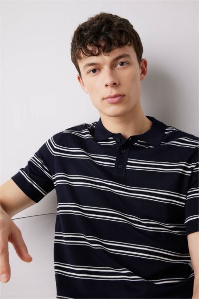 Regular Fit Polo Collar Knitwear Polo T-Shirt