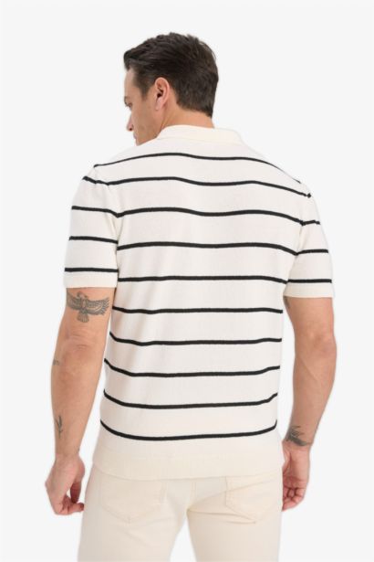 Standard Fit Knitwear Short Sleeve Polo T-Shirt