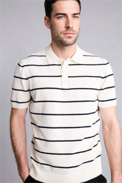 Standard Fit Knitwear Short Sleeve Polo T-Shirt