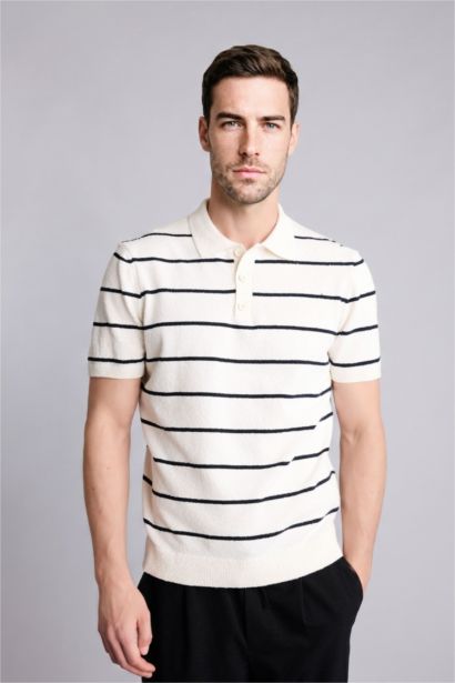 Standard Fit Knitwear Short Sleeve Polo T-Shirt