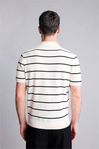 Standard Fit Knitwear Short Sleeve Polo T-Shirt