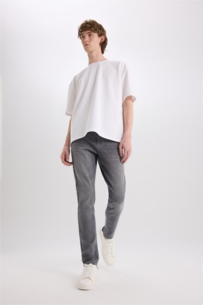 Carlo Skinny Fit Super Skinny Hem Denim Trousers