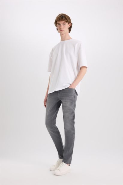 Carlo Skinny Fit Super Skinny Hem Denim Trousers