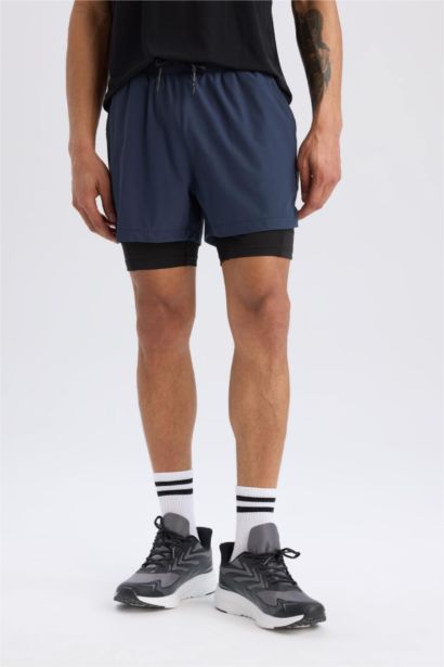 DeFactoFit Slim Fit Sports Cotton Shorts