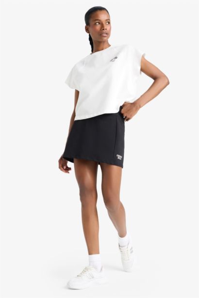 DeFactoFit NBA Chicago Bulls Mini Skirt with Leggings Inside