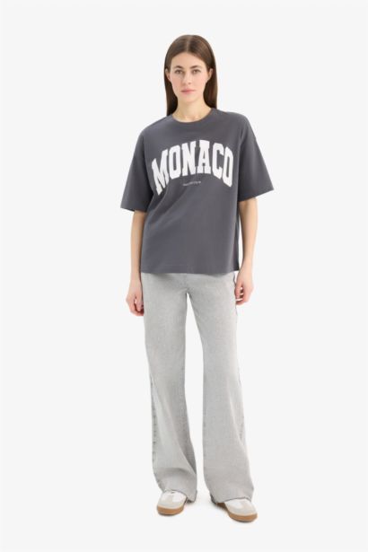 Oversıze Penye Kısa Kollu Tişört