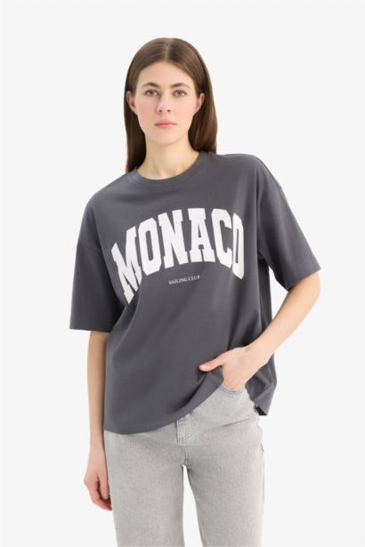 Oversıze Penye Kısa Kollu Tişört