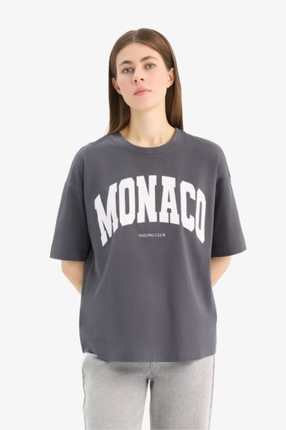 Oversıze Penye Kısa Kollu Tişört