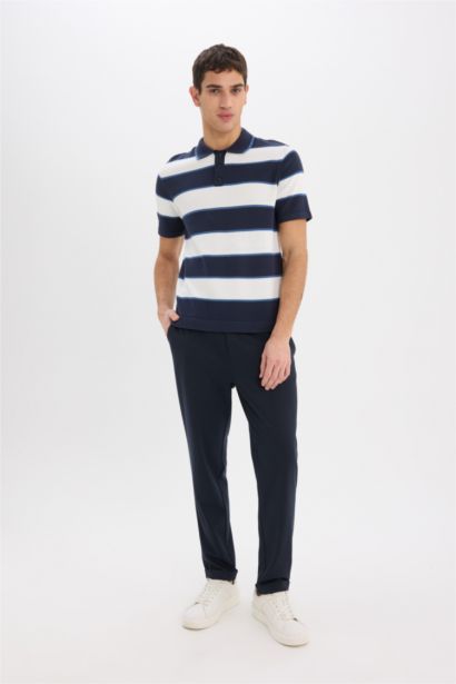 T-shirt Polo en maille à col polo manches courtes coupe standard