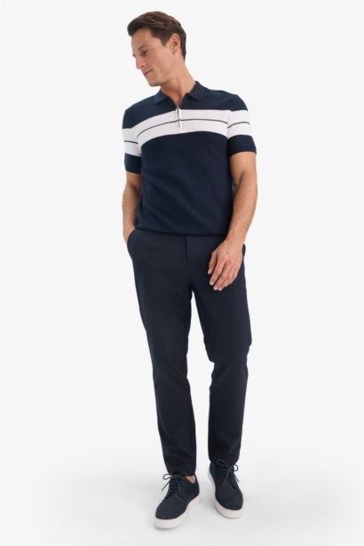 Standard Fit Short Sleeve Knitwear Cotton Polo T-Shirt