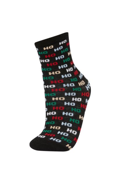 Boy Christmas Themed 2 Piece Cotton Long Socks