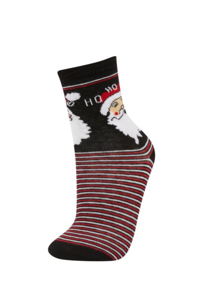 Boy Christmas Themed 2 Piece Cotton Long Socks