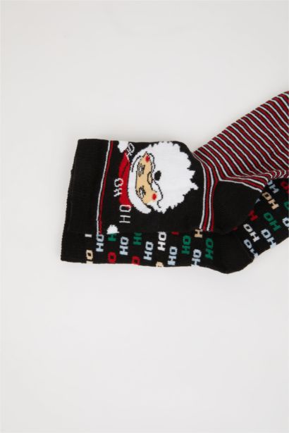 Boy Christmas Themed 2 Piece Cotton Long Socks