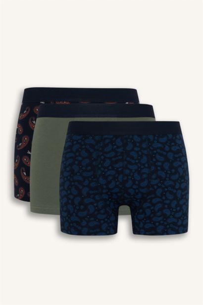 Regular Fit Çizgili 3'lü Boxer