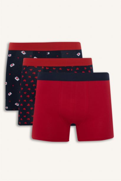 بوكسر قصة عادية وطبعة قلب - 3 قطع