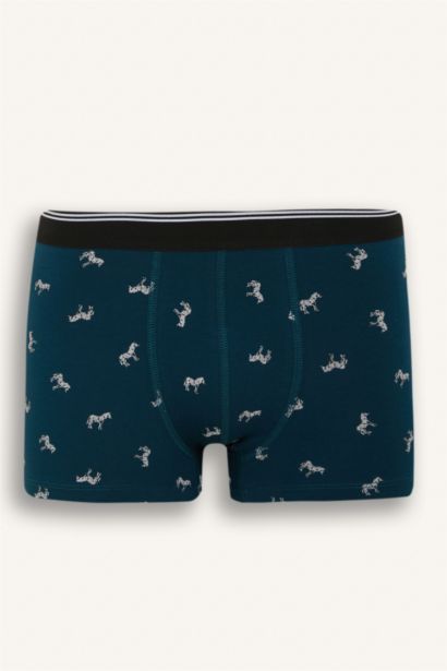 Regular Fıt Hayvan Baskılı 3'lü Boxer