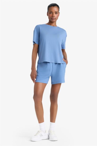 DeFactoFit Oversize Fit Crew Neck Sports Modal T-Shirt