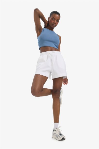 كروب توب رياضي برقبة مستديرة من DeFactoFit