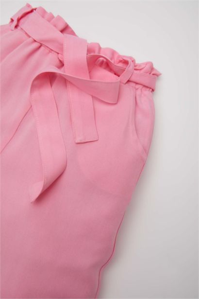 بنطلون بناتي وايد ليج زهري