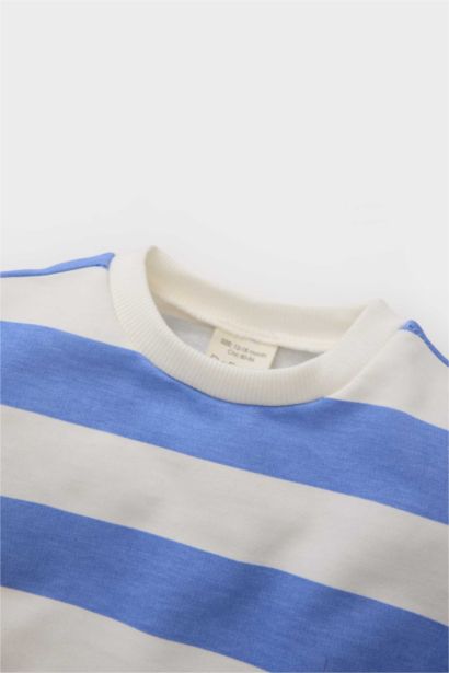 سويت شيرت بيبي بناتي قصة عادية أزرق