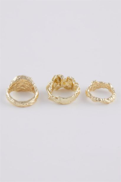 Kadın 3'lü Gold Yüzük